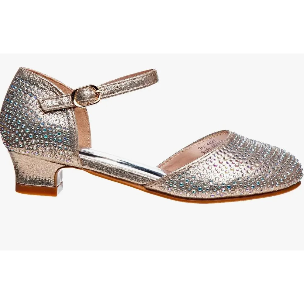 New Gold Rhinestone Shoes - Badgley Mischka (Size 4 )